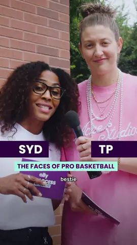 Connecting with fans and celebrating women’s sports!🌟We hit the streets with @sydcolson and @tplai55 to chat about the game we love🏀🙌