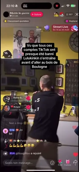 Vu que tous ces comptes TikTok ont presque été banni Lulukinkin s'entraîne avant d'aller au bois de Boulogne #lulukinkin  #luluofficiel  #lulugaloche 