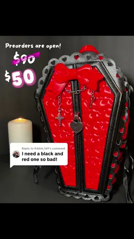 Replying to @Kibble_169 Coffin ita bag preorders update! ⚰️ I mentioned this HUGE deal in my stories and the time has finally come to open preorders! Because this is the last chance to get these bags before I move onto new projects I wanted to make them as accessible as possible! I moved things around and I’m sooo excited to offer these preorders at almost HALF OFF! 💗 Each preorder will be only $50 plus shipping 🦇  Only preorders of these bags will be discounted. Once stocked they will be their original $90 so hurry and get your dream bag now!!  How it works: Similar to Kickstarter, to fund a bag we have to reach a certain amount of preorders. If we reach that goal, the bags will go into production! 🙌🏻 If we do not reach our goal for a certain bag, I will refund all preorders for that bag 💘 My website link is in my bio!  Preorders will be up for 30 days! They will end at midnight on September 19th!  Help us by spreading the word and interacting with the posts about these preorders like this one 🫶🏻  #sugarmeki #preorders #SmallBusiness #halloween #kawaii 