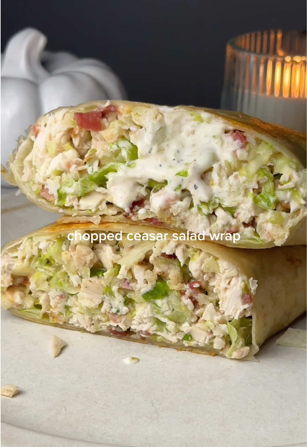 Chopped Chicken Caesar Salad Wrap✨ FULL RECIPE LINKED IN BIO!🔥 #EasyRecipe #EasyRecipes #chickenrecipes #chickenrecipe #chickenwrap #wrap #FoodTok #foodtiktok #dinner #mealideas #mealprep #gainz #lunch #viralrecipe 