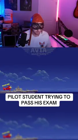 PILOT STUDENT TRYING TO PASS HIS EXAM #kick #streamer #pilot #plane 