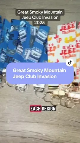 Great Smoky Mountain Jeep Club Invasion 2025 this FRIDAY AND SATURDAY these will be HANDED OUT FOR FREE 😱‼️ #greatsmokymountains #jeepinvasion #jeeplife #keychains #handmade #jeeplovers #fypppppppppppppp 