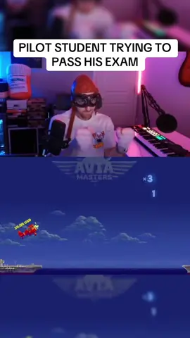 PILOT STUDENT TRYING TO PASS HIS EXAM #kick #streamer #pilot #plane 