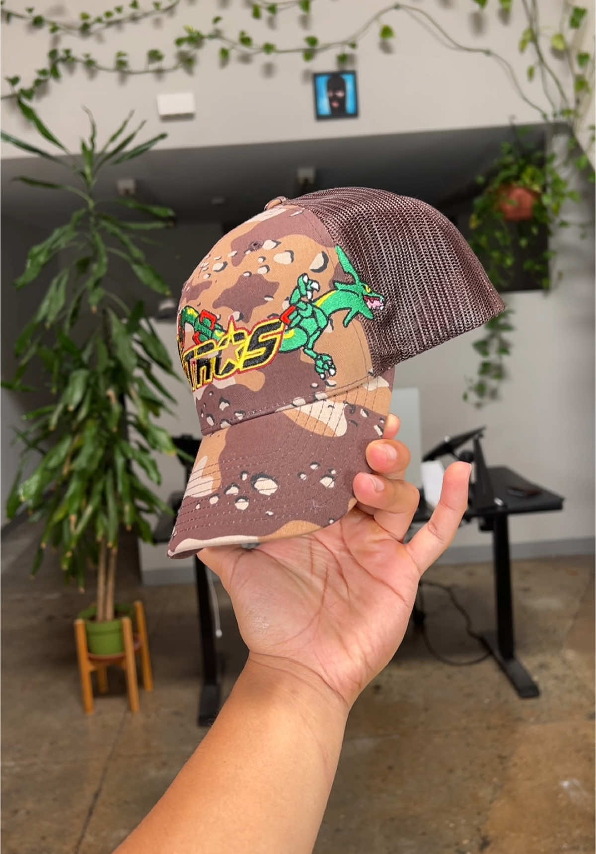 Desert camo mesh trucker hat #hat #anime #pokemon #clothingbrand #truckerhat 