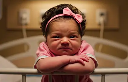 Mad Baby #fyp #newborn #babygirl #talkingbaby #funny 