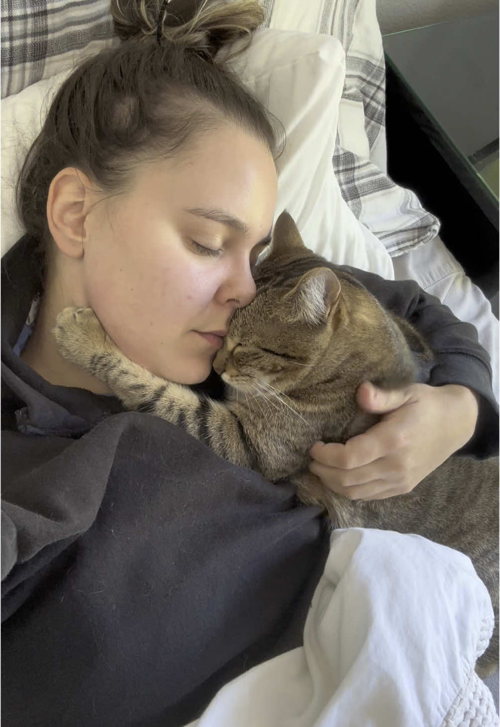Show me your cuddle buddies below 🥰🥰 #catsoftiktok #cuddles #fyp #cat #rescue #HealingJourney 