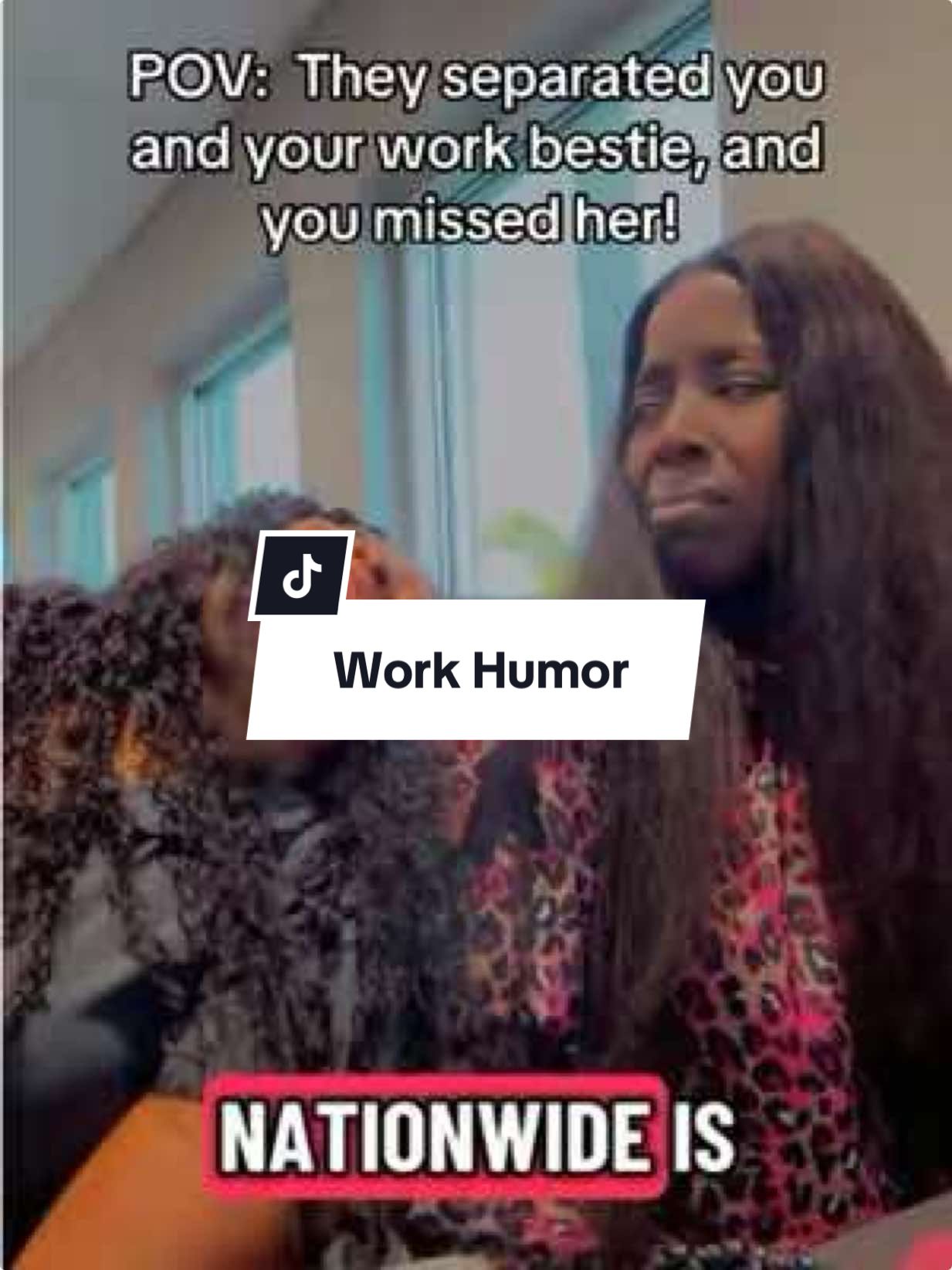 Management: “We’re moving you to a different building .” Me & my work bestie: 👩🏽‍🤝‍👩🏾😭 #WorkBestie #WorkBestFriend #POVHumor #WorkLifeChronicles #WorkDayMood