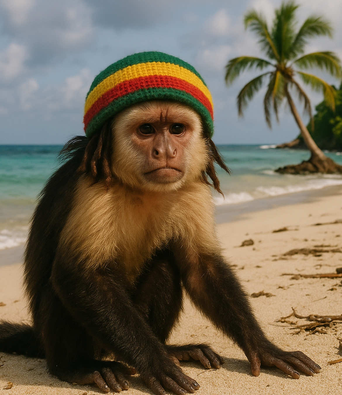 Surviving 24 hours on a deserted island🏝️ #survival #monkey #island #rasta #funny 