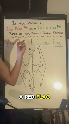 Is your partner a red flag or a green flag based on their favorite Skyrim faction? (Definitely not biased btw) #dungeonsanddragons #dndtiktok #ttrpg #dungeonsanddragonstiktok #dndhumor 
