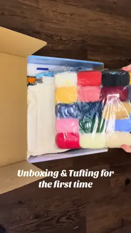 From punch needle to now tufting is such an experience #tuftingrugs #tufting #unboxing 
