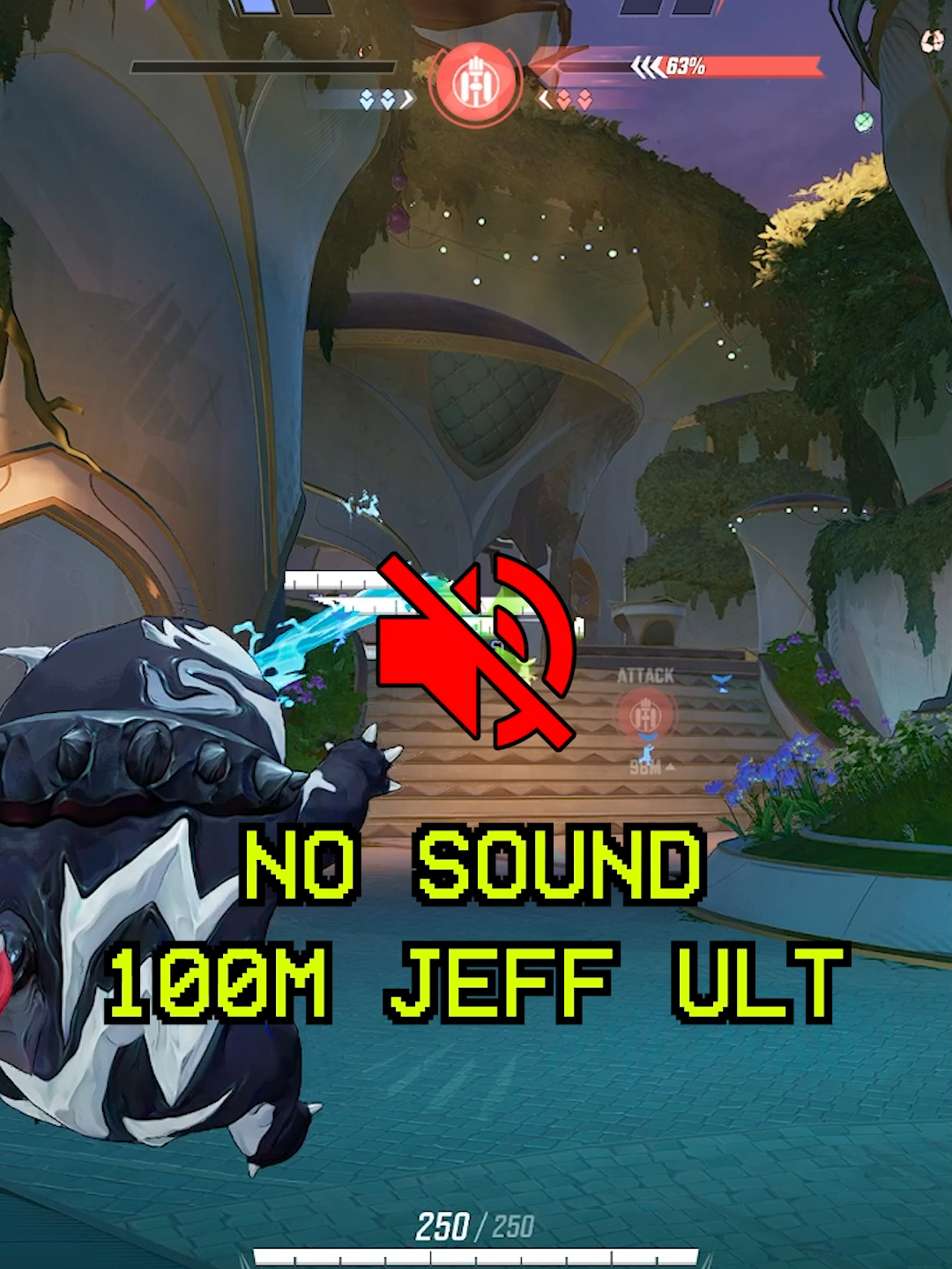 100 Meter Jeff Ultimate #jeffthelandshark #marvelrivals #marvelrivalsclips