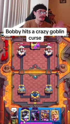 Bobby gets crazy goblin curse value 🤩 #fyp #viral #clashroyale #stream #bobby 