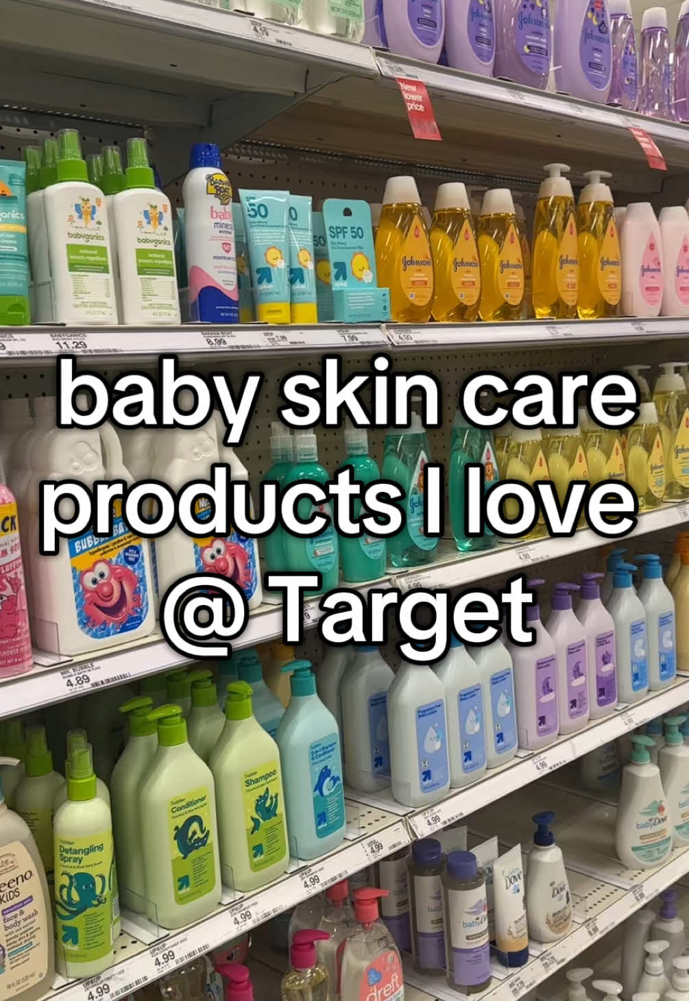 Baby skin care products we love at Target ❤️ these are some of our favorite baby products that we have used with our baby so far! We love that the ingredients are safe and gentle on babies delicate skin! These are perfect for baby shower gift basket fillers and good additions to your baby registry! These baby care products have been great for our bath time routines, night time routine and for our days in the sun! Baby friendly skin care! #babytok #babyskincare #babyproducts #babyshower #babyregistry 