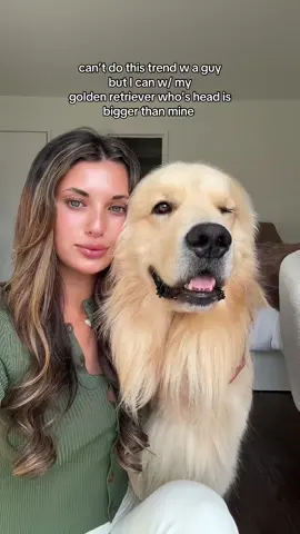 My take on this trend is with a massive golden retriever 🤣 #goldenretriever @Duke The Golden 