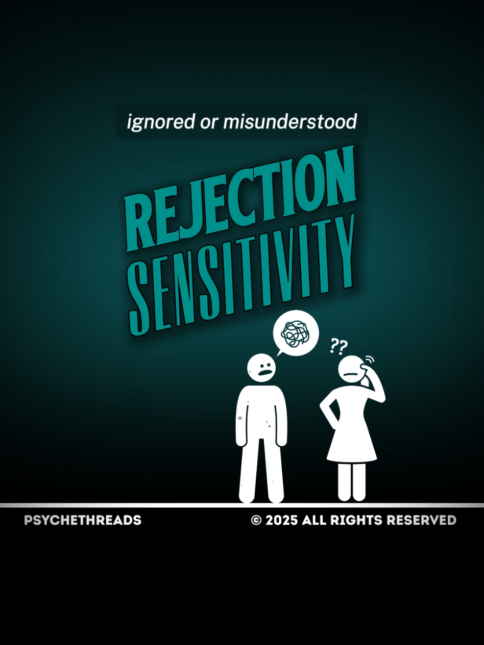 Today's lesson, Rejection Sensitivity. Why do some people react so strongly to the possibility of being disliked, ignored, or left out? This heightened sensitivity often comes from deep-seated fears of abandonment, past experiences of rejection, or an overactive threat response in the brain. Our E-Book dives even deeper into this topic. Link in the bio. - #psychology #relatable #personality #us #unitedstates  