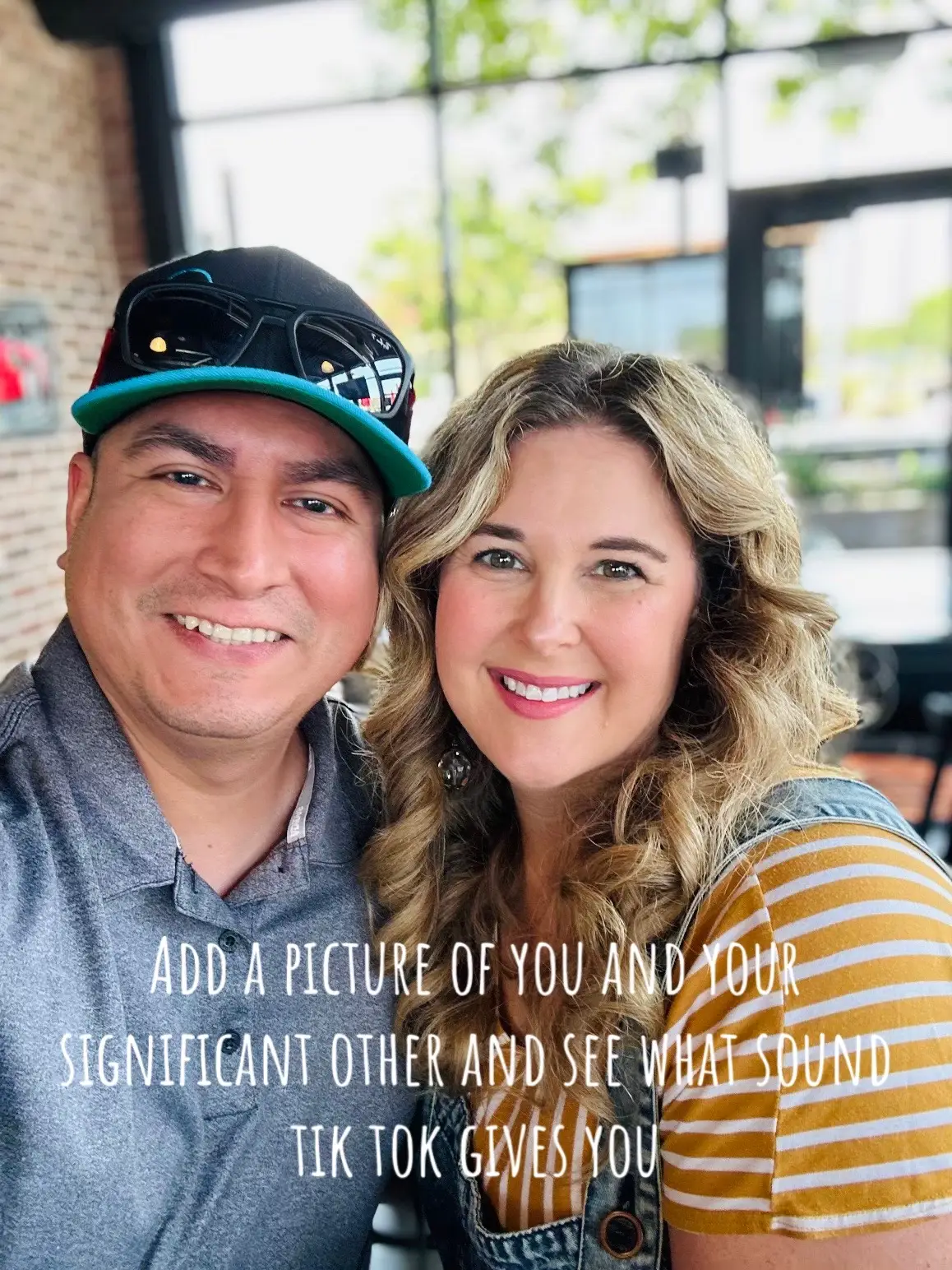 Add a photo of your and you significant other and let tik tok pick the sound.  Here is ours @Richard Peña 