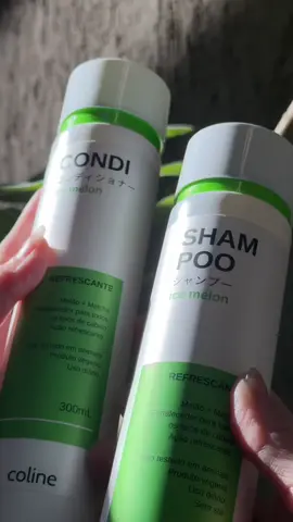 To viciada nesse cheirinho de melão!  O shampoo e condicionador Ice Melon da @Coline deixam os fios mais resistentes, leves e com aquele frescor que a gente ama no banho. #hair #icemelon #fortalecedor #haircare