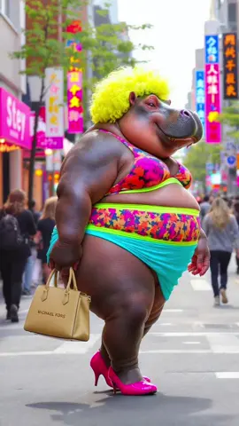 Trying to find a new bae at the mall who can spoil me 😝🤣 Stay tune & follow for more funny & cute ai animal videos!  #hippo #cuteanimals #shoppingfun #boyfriends #viral 
