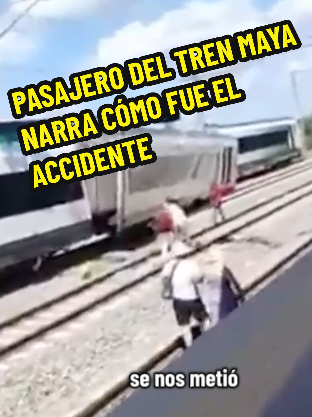 ⚠️🚈“Nos chocó otro tren… otro tren se nos metió”: Testigo de accidente del Tren Maya  Usuarios del Tren Maya contaron cómo fue que ocurrió el incidente de esta tarde en la estación Izamal, donde un pasajero reportó que una segunda unidad impactó al convoy en el que viajaba con su madre, quien fue atendida por elementos de la Guardia Nacional, “Parece que no hay muertos, pero es un verdadero desastre” 📹 Informate Yucatán