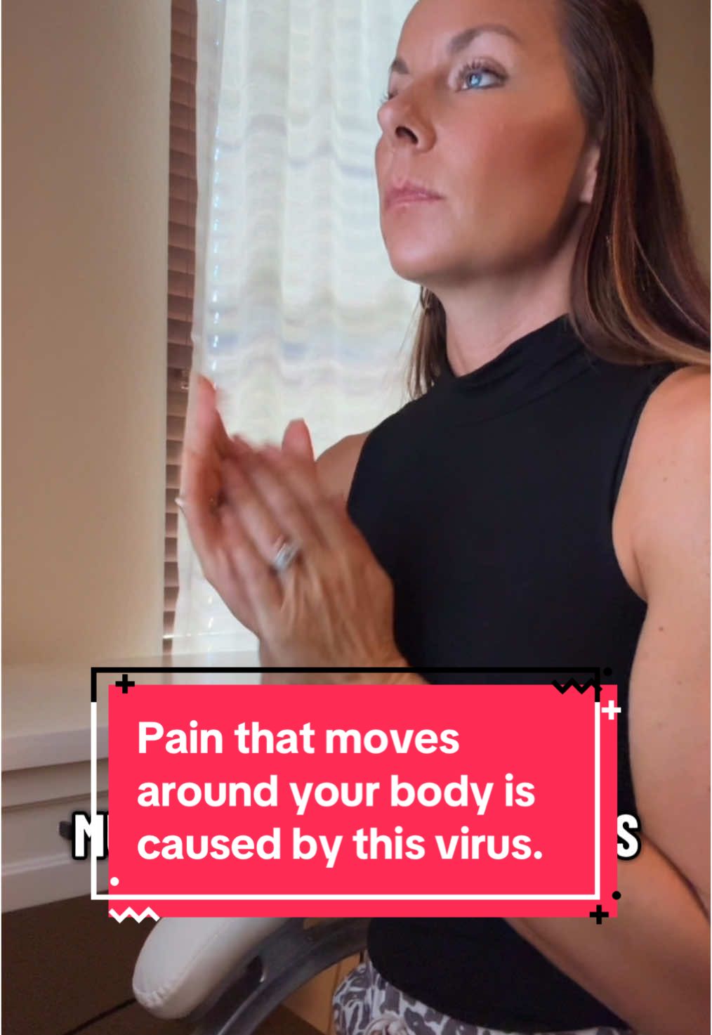 Epstein Barr Virus stays in your immune system and in your nerve roots, causing systemic inflammation and can cause  your symptoms to move all around your body, making it difficult to pinpoint what’s causing the pain. 