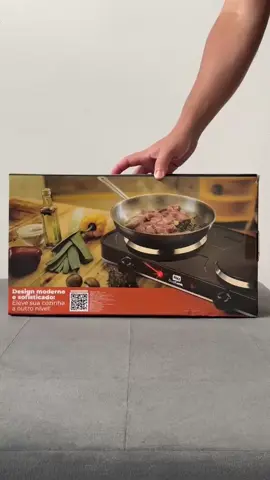 Dê uma olhada em Fogão Elétrico Portátil 2 Bocas Cooktop de Mesa Inox com Controle de Temperatura 1000W/2000W por R$97,36. Compre na Shopee agora link do produto no comentário 