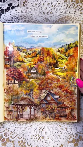 Autumn landscape page repost 🍁🍂 #scrapbook #junkjournal #junkjournals #asmrjournal #scrapbookasmr 
