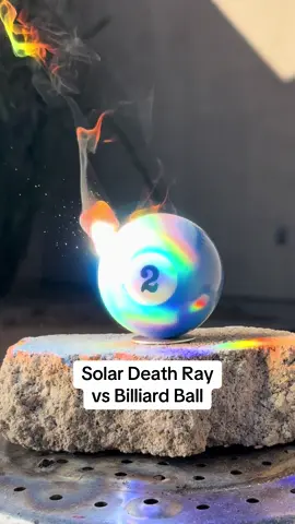Solar Death Ray vs Billiard Ball #poo #billiards #sun 