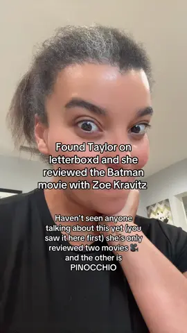 “Zoe Kravitz is the cat woman of dreams. The Batman was phenomenal!!!” #letterboxd #taylorswift #pinocchio 