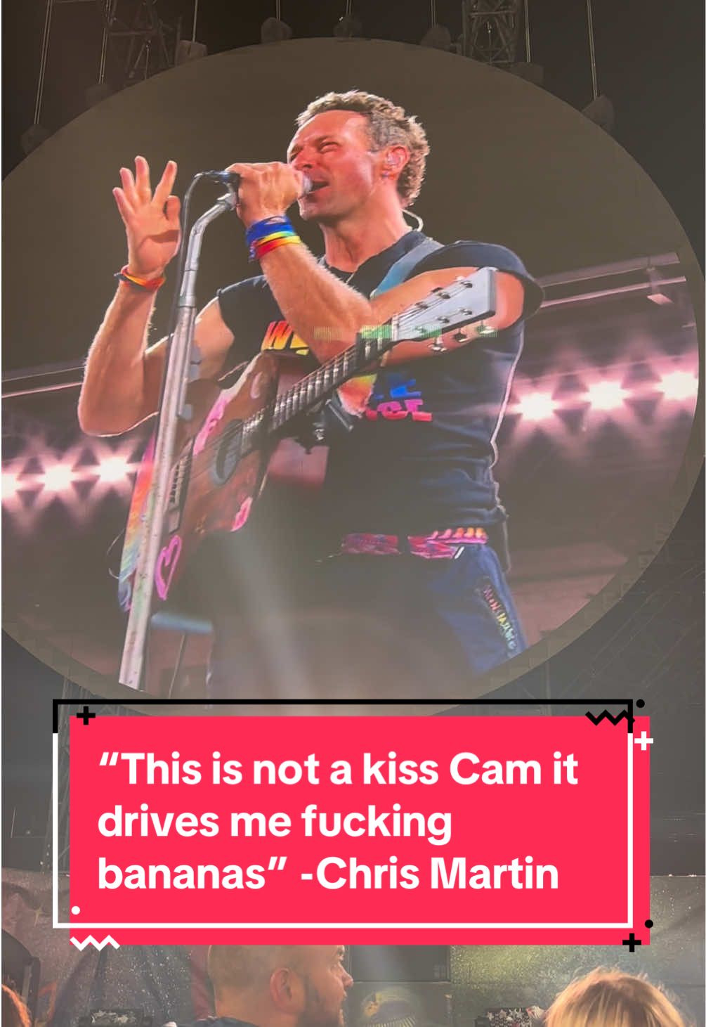 Chris address Jombotoron being callled a Kiss Cam 🤣 #coldplayhull #chrismartin #jumbotron #kisscam 