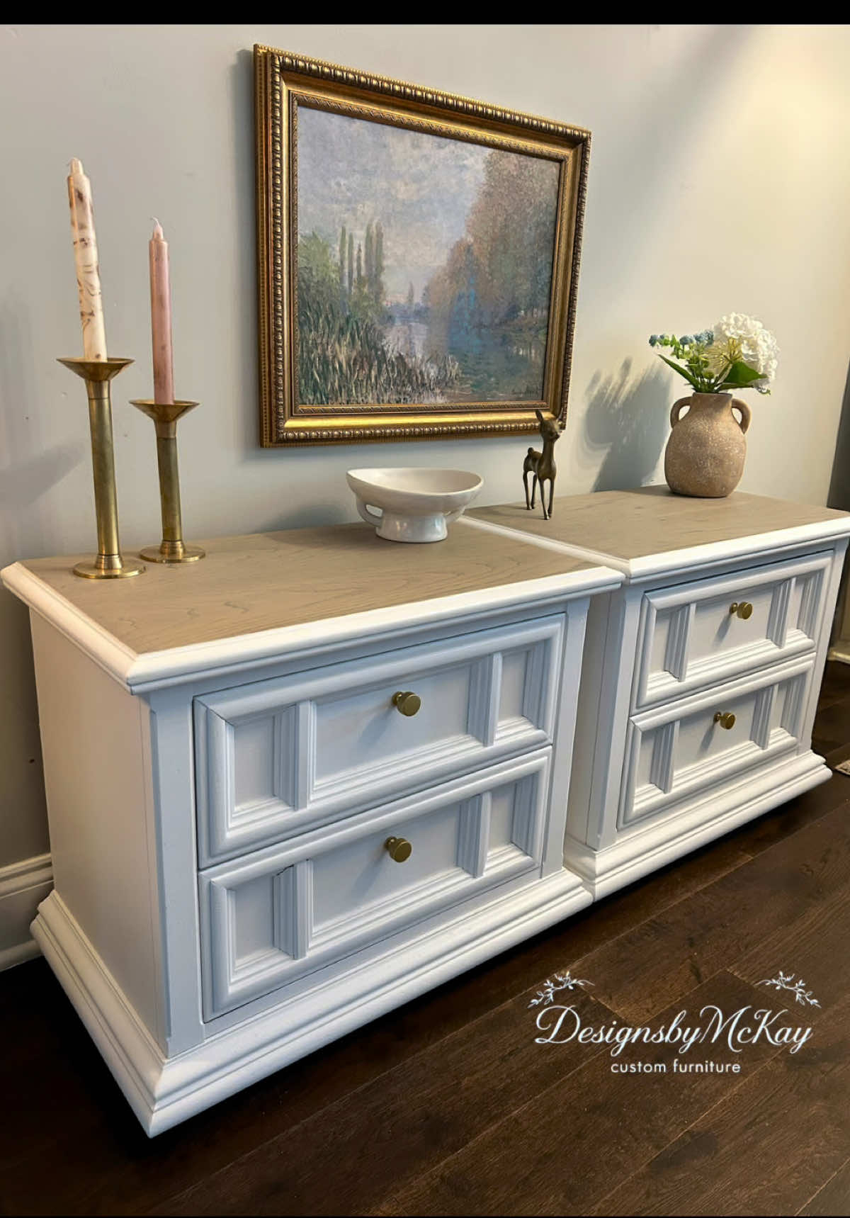 When your $10 nightstands come with a 31 million dollar bonus! #furnitureflip #diyproject #furnituremakeover #thriftflip #DIY 