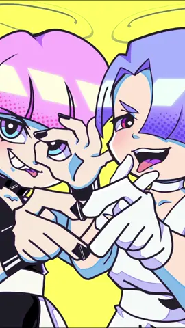 Sharing my art till it reaches the right audience Part #1  Speed paint of: Polyester & Polyurethane from New Panty & Stocking with Garterbelt #paswg #polyesterandpolyurethane #pantyandstockingwithgarterbelt           