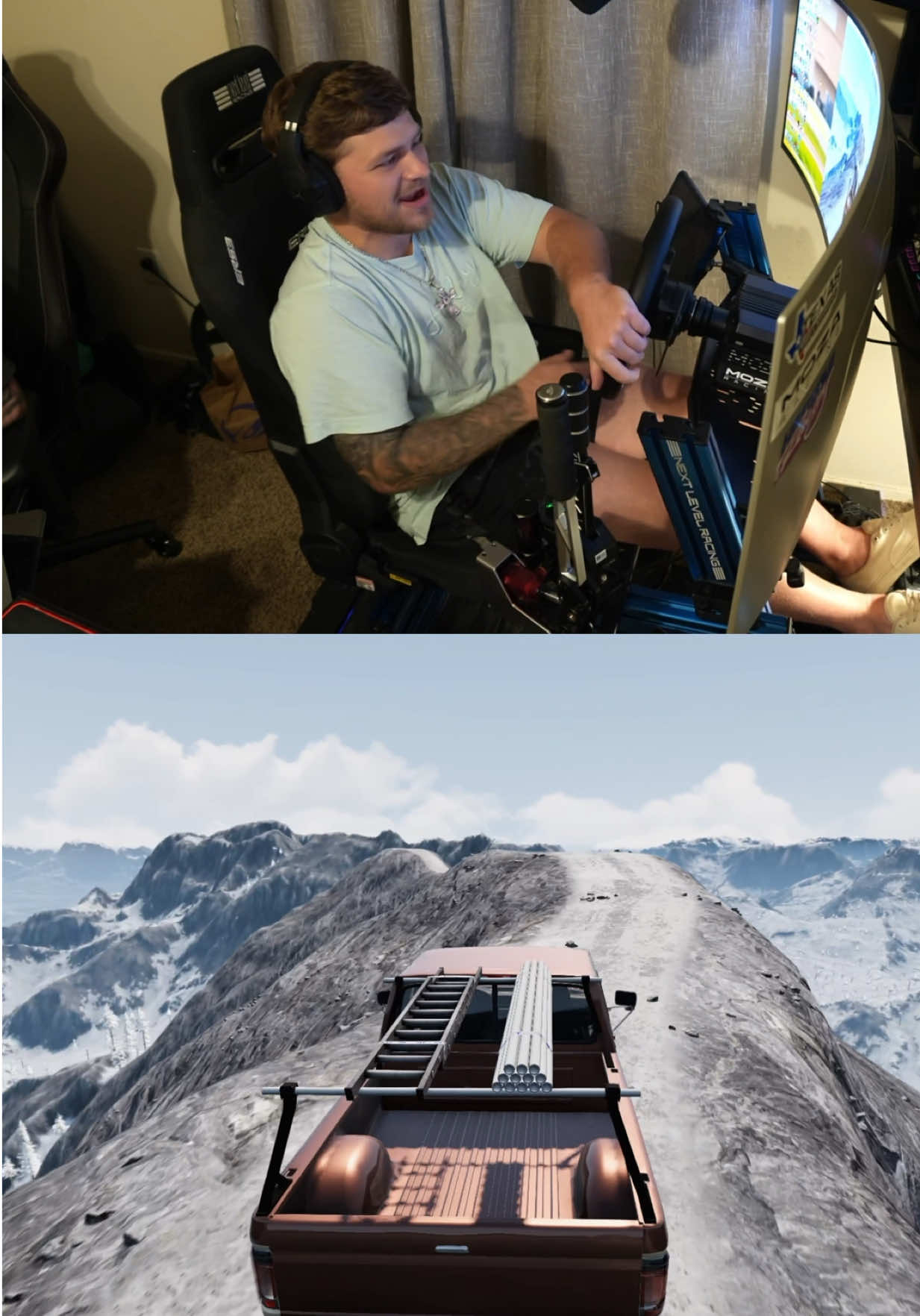 Taking on the mountain course in BeamNG Drive 🏔️🚗💨 Can we make it to the end? #beamng #beamngdrive #challenge #fyp