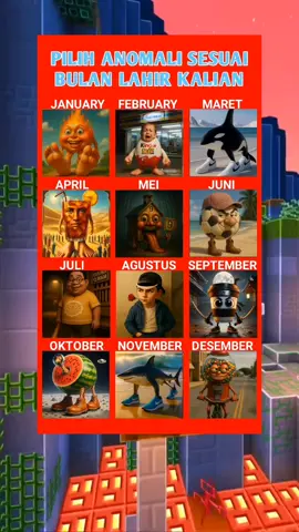 Ayo pilih anomali sesuai bulan lahir kalian #brainrot #Minecraft #roblox #anomali #games 
