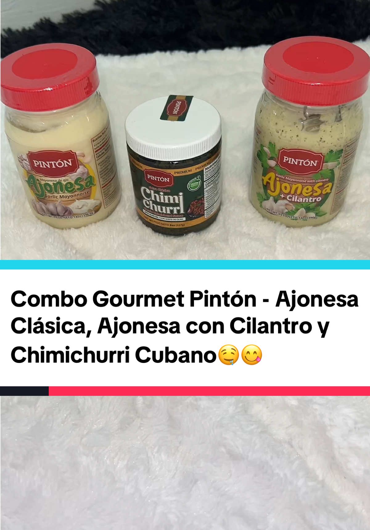 #tiktokshop #usapintón #ajonesapinton Combo Gourmet Pintón - Ajonesa Clásica, Ajonesa con Cilantro y Chimichurri Cubano con sabor a perfume
