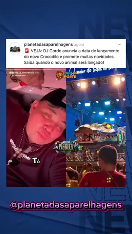 O DJ Gordo anunciou a data de lançamento do novo Crocodilo, o novo projeto de aparelhagem que promete trazer novidades ao público. Segundo o artista, o novo animal contará com inovações que serão reveladas no dia da estreia. #Crocodilo2025 #DJGordo #Aparelhagem #Tecnobrega #CulturaParaense
