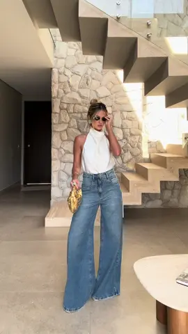 LOOK DO DIA ✨ #lookdodia #outfitideas #outfitinspo #calcajeans #jeanshighwaist 