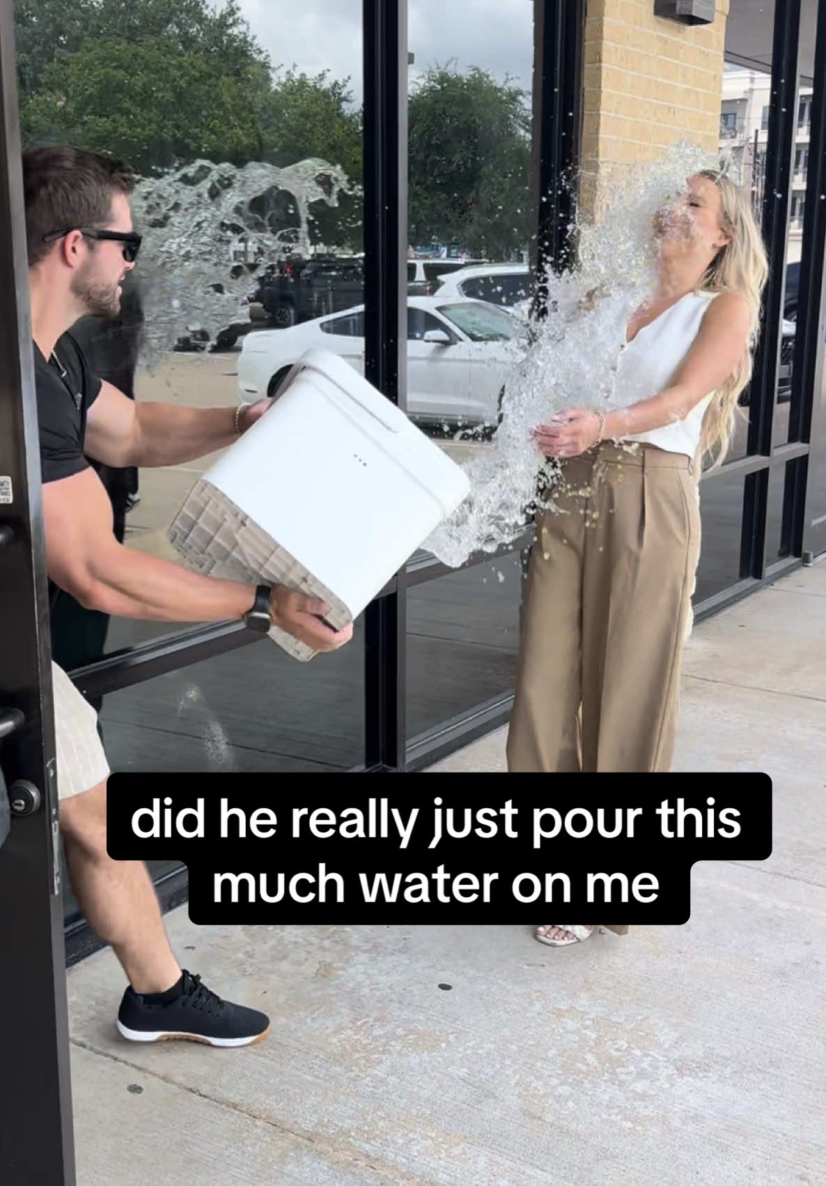 I can’t believe he just poured so much water on me!  What would you do if your husband did this to you? #fyp