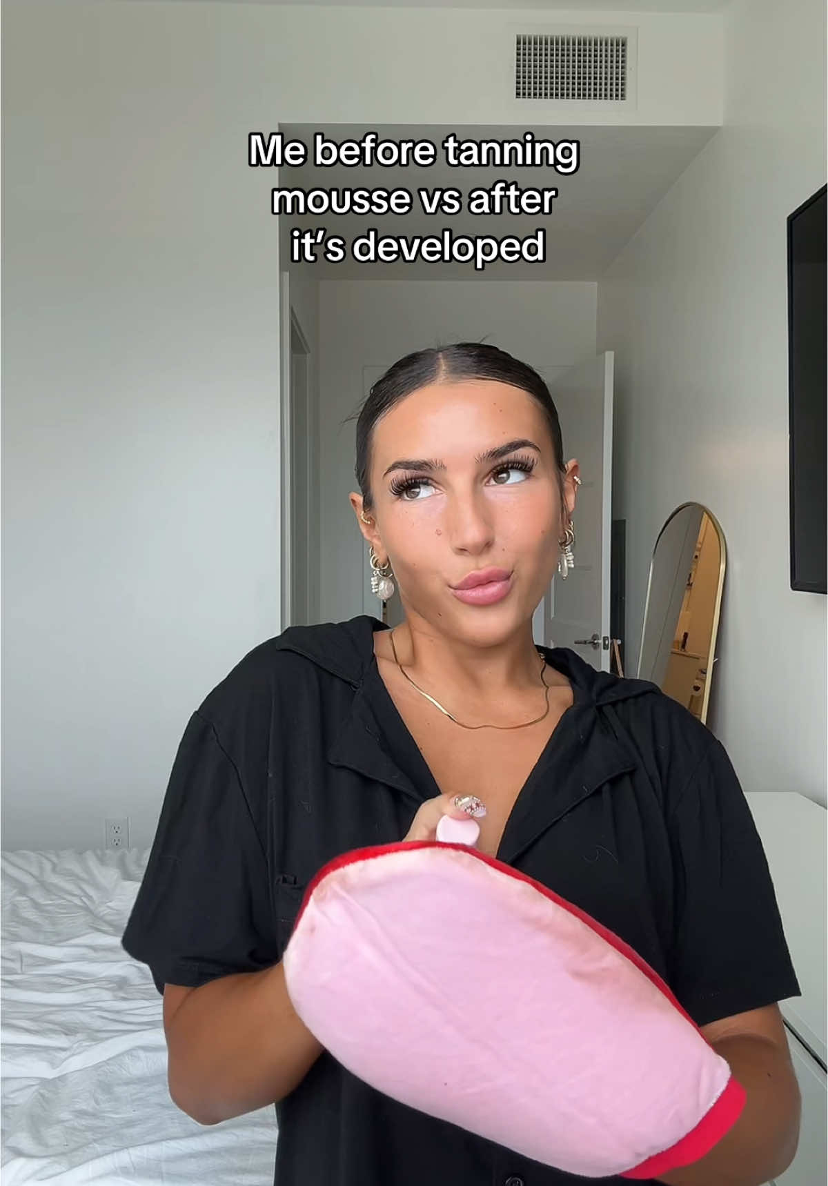 Love my tanning mousse from @Baddest Bod use code SADIER for 15% off at checkout! #tan #selftan #baddestbod #ad #sadiereeves 