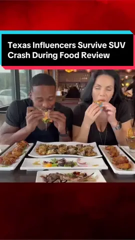 A man and woman are “lucky to be alive” after being struck by an SUV while filming a food review for social media in Texas. Both were hospitalized but survived the terrifying accident. 🚨🙏 #texas #influencers #foodreview #breakingnews #viralnews  