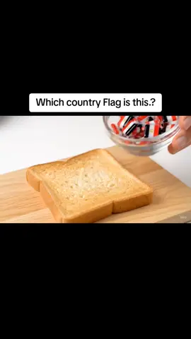 Which country Flag is this.?#ASMRFood #SatisfyingVideo #FlagArt #FoodDesign #OddlySatisfying 