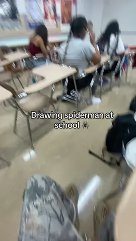 Dont hate guys I only had 1 period to do it🤧 Lmk what you guys wanna see next! #sketch #art #school #spiderman #fyp 