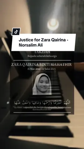 Jikalau tidak dunia, di makhamah Tuhan nanti keadilan itu pasti. Berehatlah di taman Syurga yg tertinggi amin 🥀 #justiceforzaraqairina #zaraqairina #pianocover #malaysia #indonesia🇮🇩 