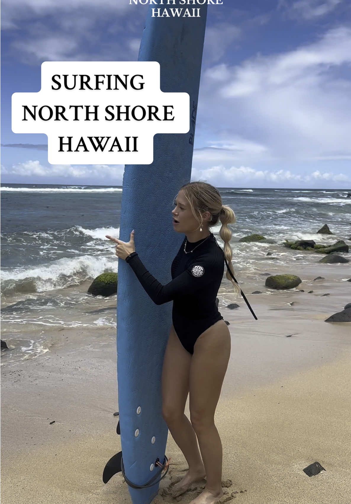 I’ve gotten a bit better since filming this a couple months ago 😂 north shore is no joke & it’s not forgiving at allll 😭 #hawaii #oahu #travelnurse #surf #surfing 