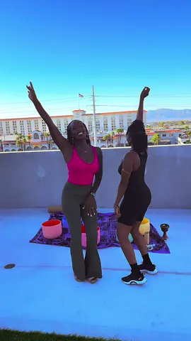 🔥Recap : Rooftop Reggae & Yoga 🧘🏾‍♀️  we had another successful, monthly rooftop, reggae, and yoga event this past Sunday! We had a beautiful turnout and we couldn’t be more grateful. The sunset was beautiful, the homemade jerk sliders were delicious, the guided meditation and sound bath was soothing, and the yoga was amazing. We are so so grateful to have you guys join us we had fun mingling with you guys. Stay tuned for next month rooftop reggae yoga, and also check out our link in bio for our upcoming events. We have yoga downtown at container park last Sunday of the month and also we’re excited to collaborate to do an immersive sound bath meditation event with @sable.danielle29  so visit the links in our bio and our next rooftop, reggae and yoga will be posted this week ! #rootednflo #vegasyoga #vegascommunity #urbanvegas #vegaslocals          