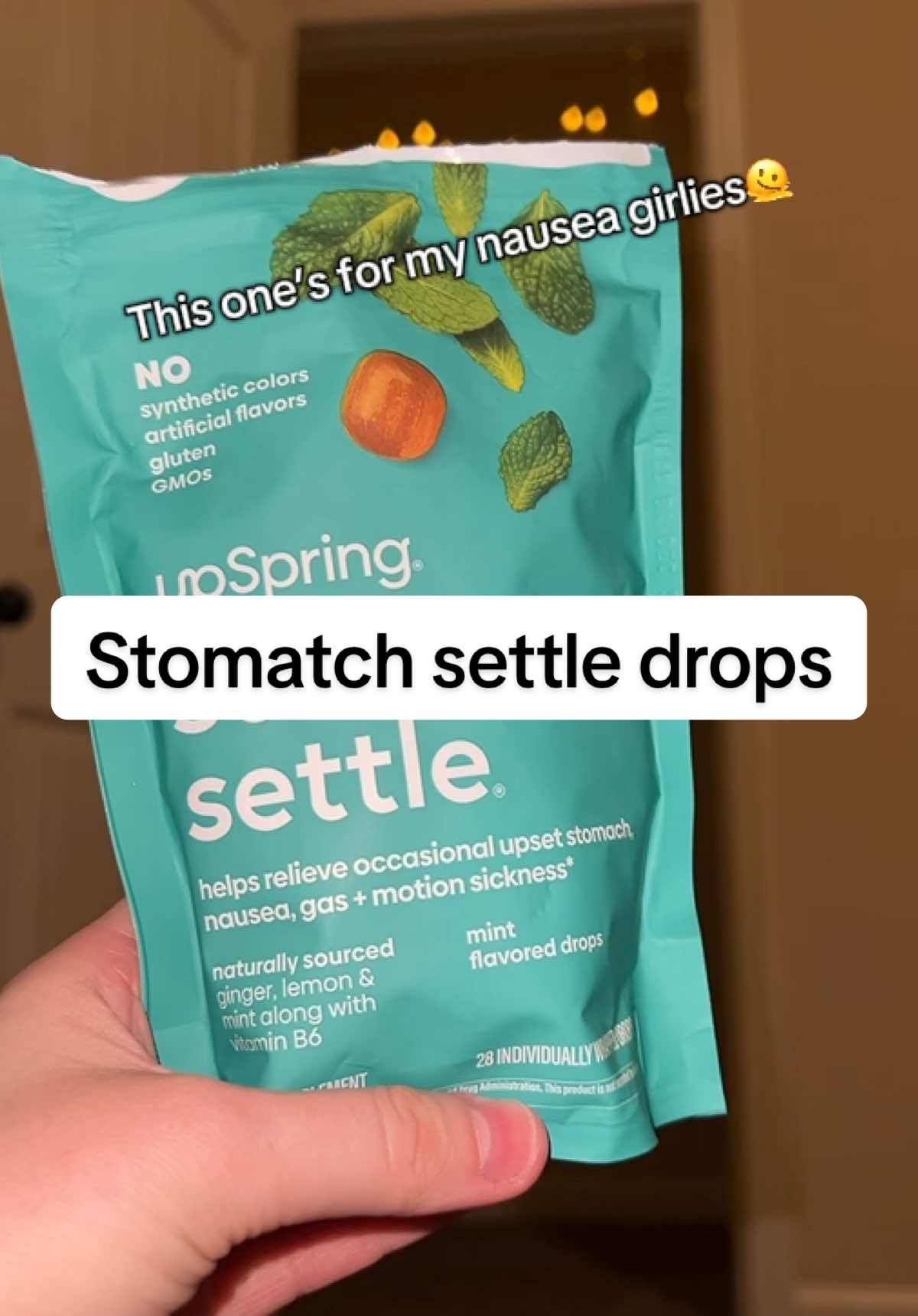 As someone who gets nauseous so easily, these have helped so much! #nausea #bloating #gasrelief #stomatchsettle #wellnesstok 