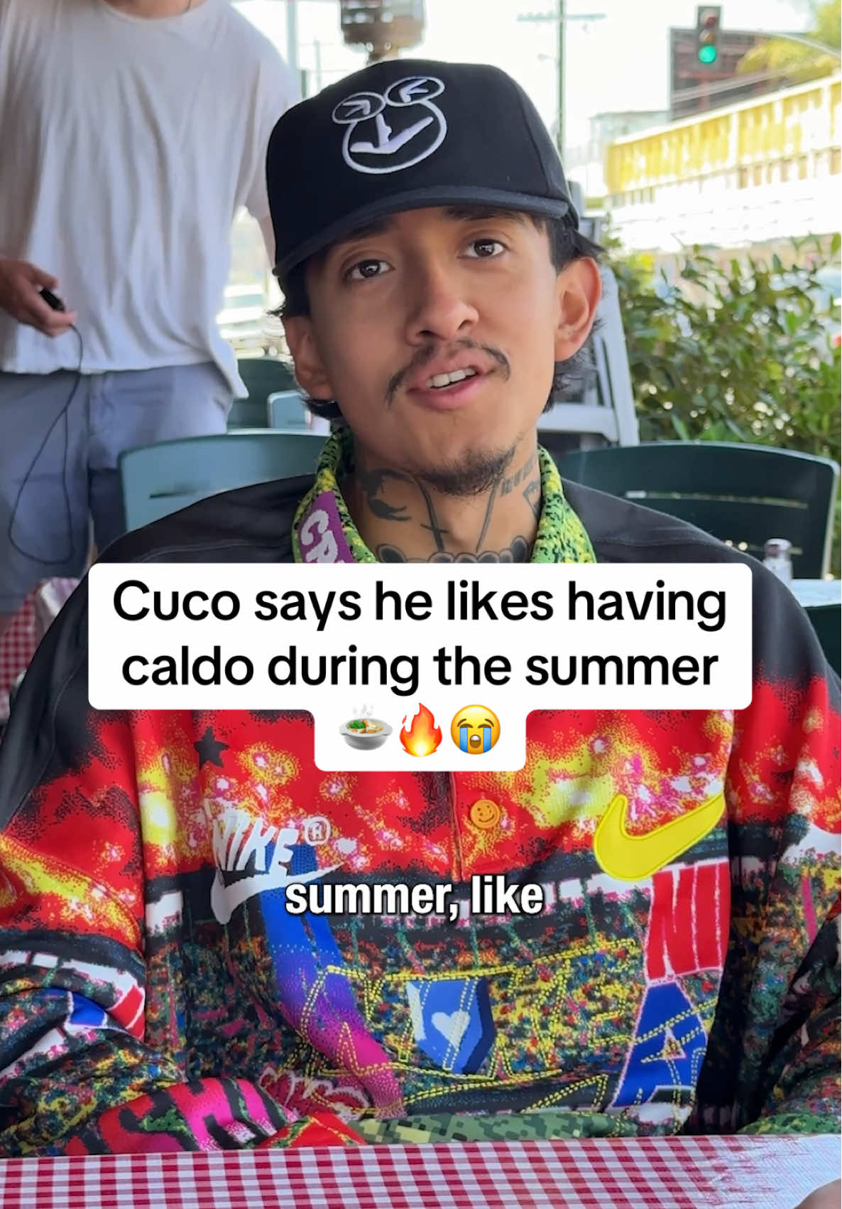 “I’m a summer soup soldier”-@cuco 🔥🔥😭 Do you like having caldo during the summer?🥵 Cuco’s #Ridin’ tour is kicking off this September!🎤🙌 Get your tix! #caldoseason #cuco #caldo #caldito #cucopuffs #ridintour #growinguphispanic #growinguplatino #heatwave 