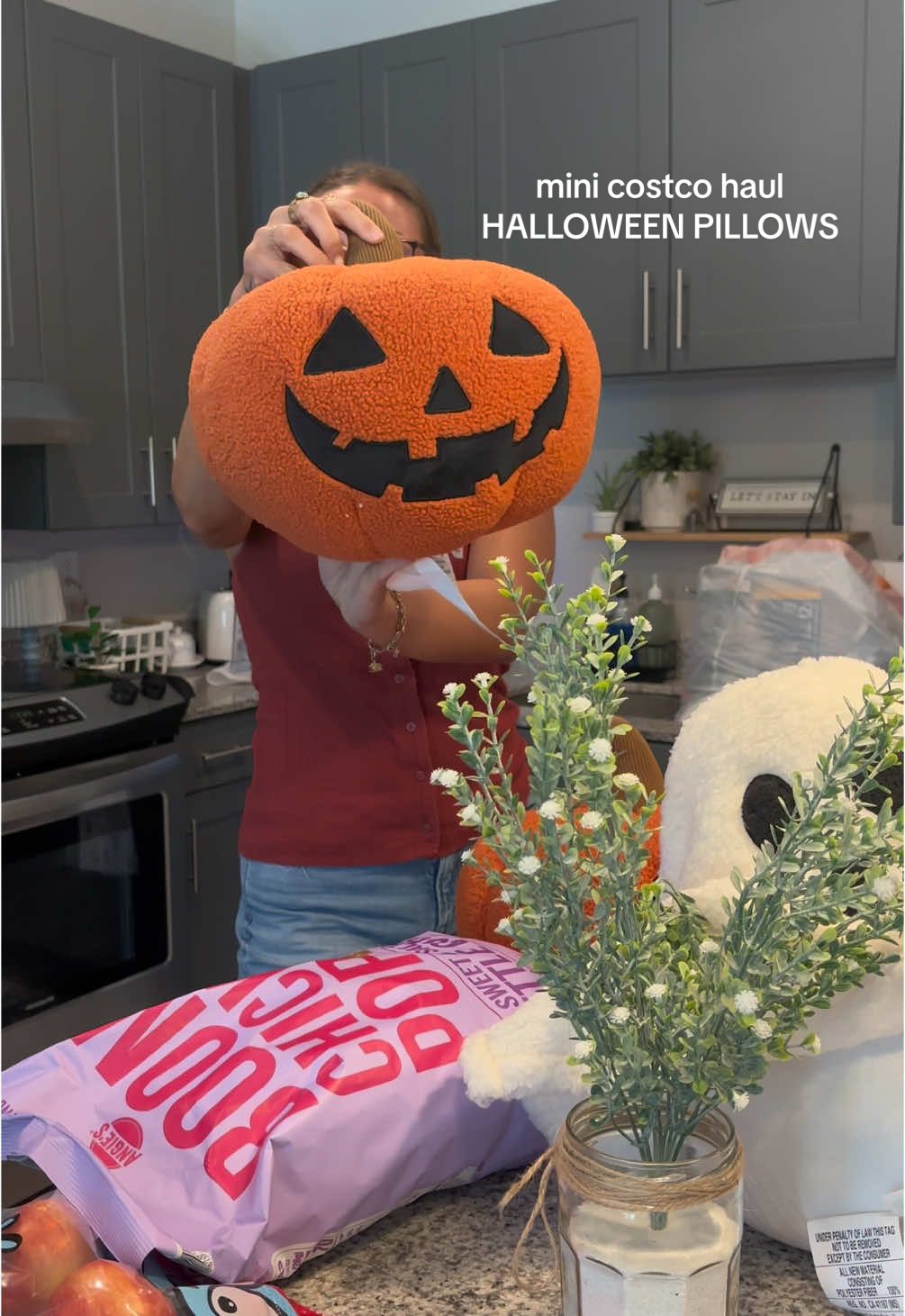 & the pillows were only $10.99! a freaking steal if you ask me #minicostcohaul #costcohaul #costcohalloween #halloweenpillows #creatorsearchinsights 
