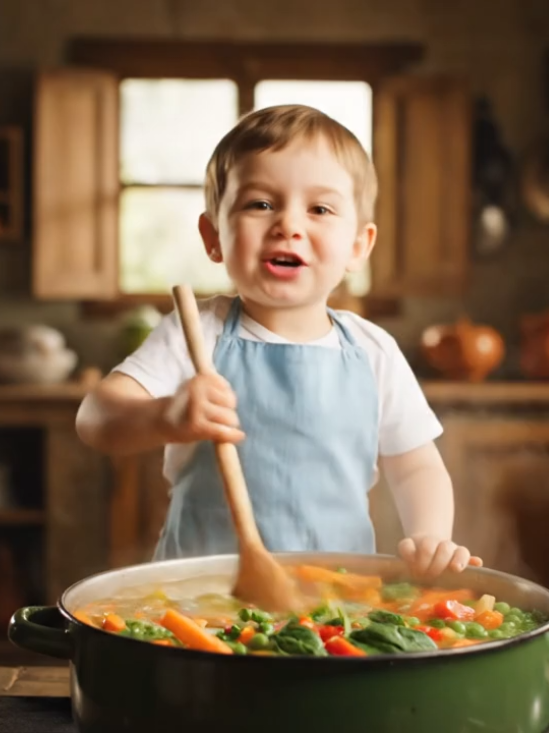 estoy cocinando una sopa para mí suegra #humor #suegra #bebe #cocina #comida para más videos de inteligencia artificial sigueme entrevistas y abuelitas graciosas con ia . bebés cocinando con mucho humor
