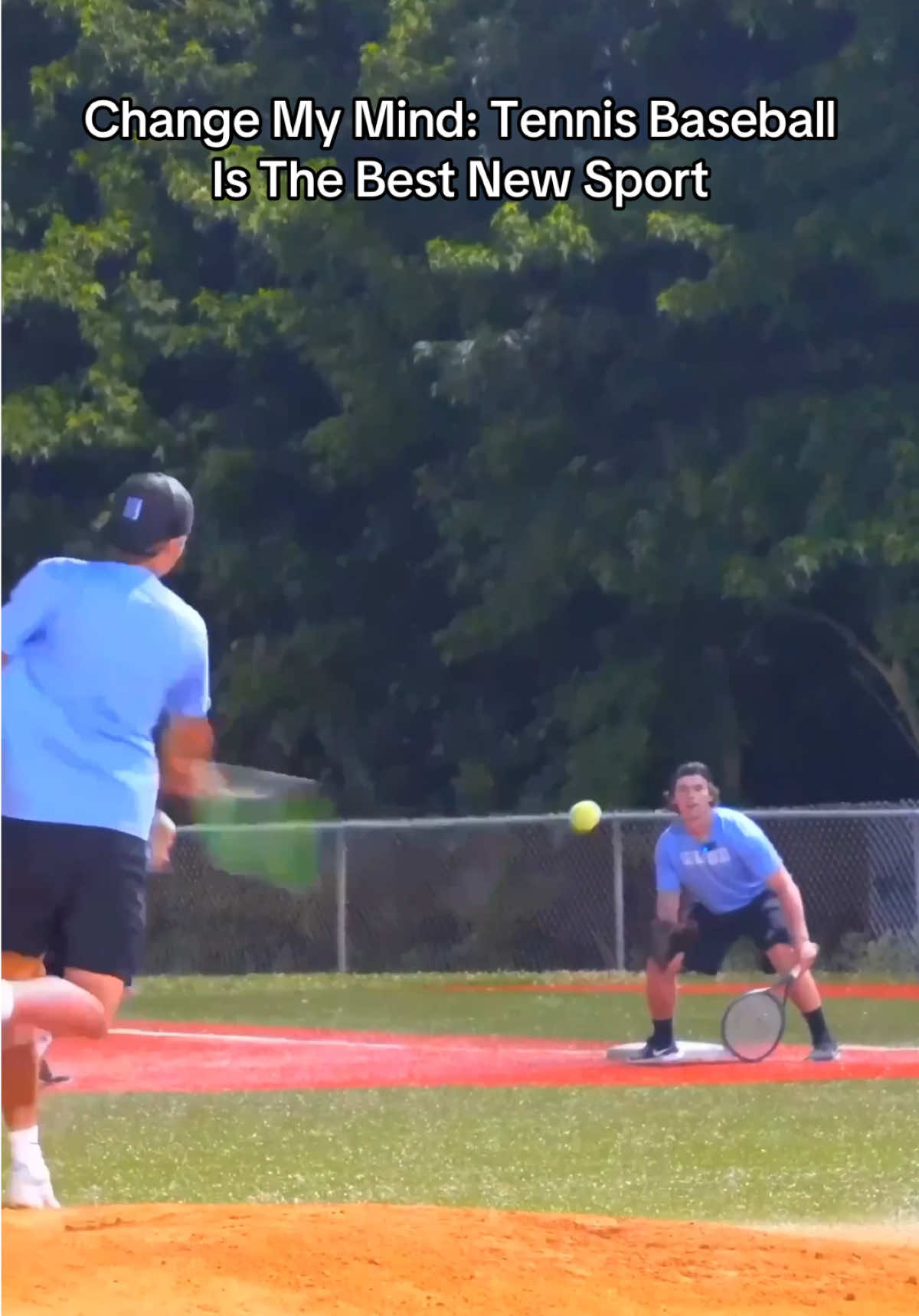 We need tennis baseball on TV… #fyp #tennis #baseball #sports #challenge 