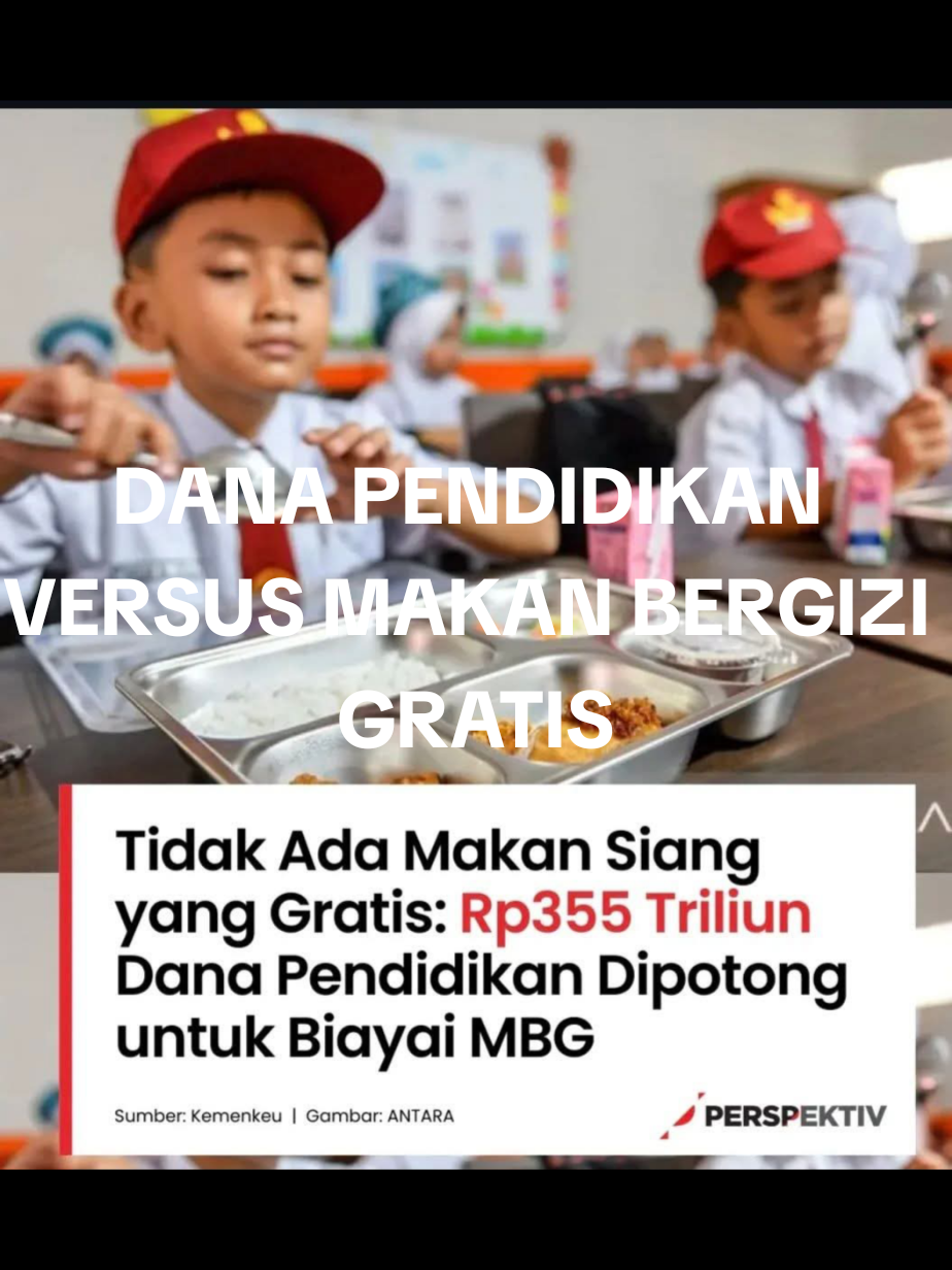 Dana pendidikan dipotong untuk program Makan Bergizi Gratis (MBG). Dari sudut pandang hukum dan kebijakan publik: 1. Dasar Konstitusi Pasal 31 ayat (4) UUD 1945: negara wajib mengalokasikan 20% APBN/APBD untuk pendidikan. Artinya, anggaran pendidikan tidak boleh diganggu gugat untuk program lain, meskipun program itu juga penting. 2. Program MBG Makan Bergizi Gratis termasuk program di bidang kesehatan & sosial. Jika dananya diambil dari pos pendidikan, itu berpotensi melanggar UUD dan menimbulkan kontroversi hukum. 3. Dampak Praktis Jika benar diambil dari dana pendidikan: Fasilitas sekolah, beasiswa, pelatihan guru, bisa berkurang. Anak-anak memang mendapat gizi, tapi kualitas pendidikan bisa turun. Idealnya, MBG dibiayai dari anggaran kesehatan, sosial, atau program khusus, bukan dari jatah 20% pendidikan. 4. Etika Kebijakan Pendidikan dan gizi sama-sama penting. Tapi memotong anggaran pendidikan untuk MBG ibarat mengurangi hak anak di satu sisi, demi memberi di sisi lain. Lebih tepat kalau MBG dianggap program lintas sektor (kesehatan, perlindungan sosial, desa) dan bukan mengambil porsi pendidikan. 👉 Jadi secara konstitusi, dana pendidikan tidak boleh dipotong. Kalau dipaksakan, bisa dipersoalkan secara hukum maupun politik.